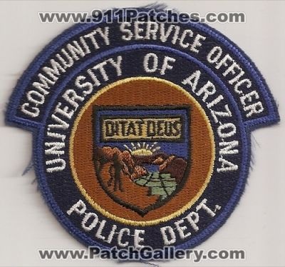 University of Arizona Police Department Community Service Officer (Arizona)
Thanks to Police-Patches-Collector.com for this scan.
Keywords: dept cso