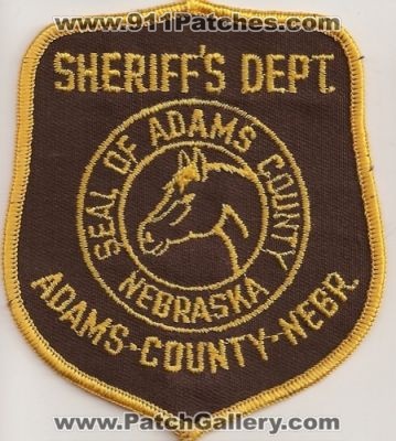 Adams County Sheriff's Department (Nebraska)
Thanks to Police-Patches-Collector.com for this scan.
Keywords: sheriffs dept