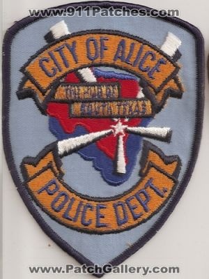 Alice Police Department (Texas)
Thanks to Police-Patches-Collector.com for this scan.
Keywords: dept city of