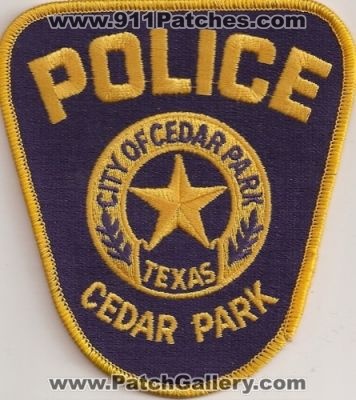 Cedar Park Police (Texas)
Thanks to Police-Patches-Collector.com for this scan.
Keywords: city of