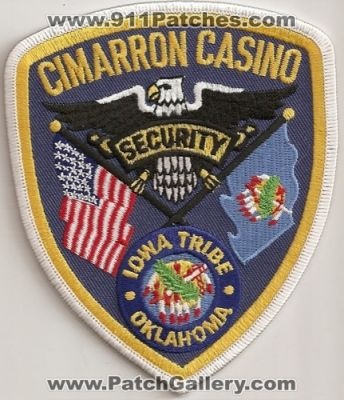 Cimarron Casino Security (Oklahoma)
Thanks to Police-Patches-Collector.com for this scan.
Keywords: iowa tribe