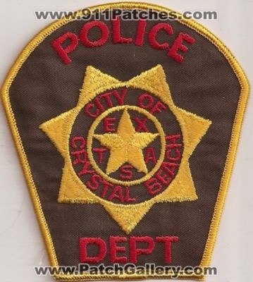 Crystal Beach Police Department (Texas)
Thanks to Police-Patches-Collector.com for this scan.
Keywords: city of dept