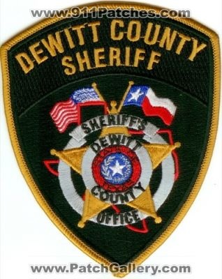 Dewitt County Sheriff's Office (Texas)
Thanks to Police-Patches-Collector.com for this scan.
Keywords: sheriffs