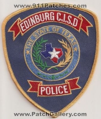 Edinburg Consolidated Independent School District Police (Texas)
Thanks to Police-Patches-Collector.com for this scan.
Keywords: c.i.s.d. cisd