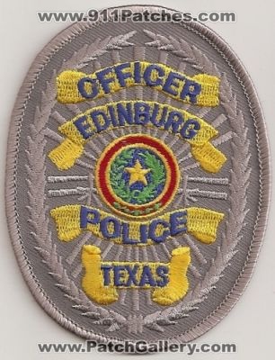 Edinburg Police Officer (Texas)
Thanks to Police-Patches-Collector.com for this scan.
