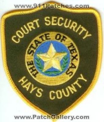 Hays County Sheriff Court Security (Texas)
Thanks to Police-Patches-Collector.com for this scan.
