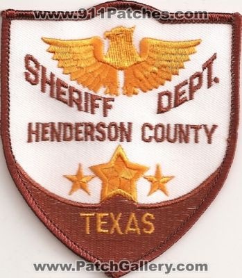 Henderson County Sheriff Department (Texas)
Thanks to Police-Patches-Collector.com for this scan.
Keywords: dept