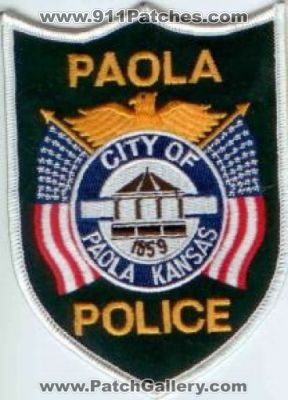 Paola Police (Kansas)
Thanks to Police-Patches-Collector.com for this scan.
Keywords: city of