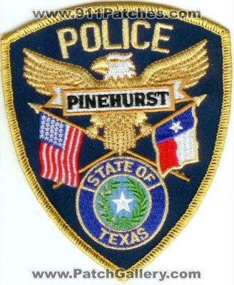 Pinehurst Police (Texas)
Thanks to Police-Patches-Collector.com for this scan.
