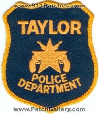 Taylor Police Department (Texas)
Thanks to Police-Patches-Collector.com for this scan.
