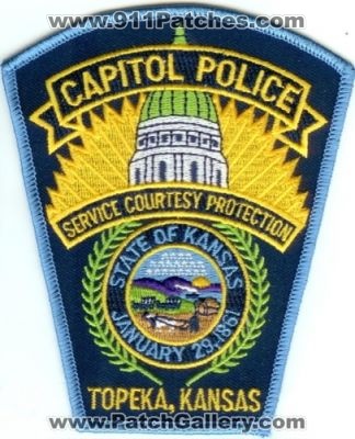 Topeka Capitol Police (Kansas)
Thanks to Police-Patches-Collector.com for this scan.
