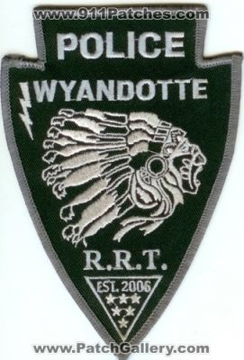 Wyandotte Police R.R.T. (Kansas)
Thanks to Police-Patches-Collector.com for this scan.
Keywords: rrt