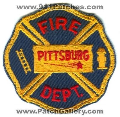 Pittsburg Fire Department Patch (Kansas)
[b]Scan From: Our Collection[/b]
Keywords: dept