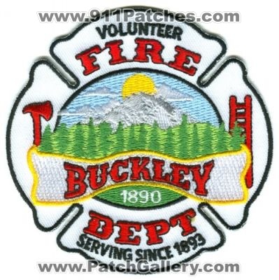 Buckley Volunteer Fire Department Patch (Washington)
Scan By: PatchGallery.com
Keywords: vol. dept.