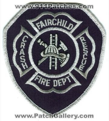 Fairchild Air Force Base Fire Department Crash Rescue (Washington)
Scan By: PatchGallery.com
Keywords: afb dept. cfr arff aircraft airport firefighter firefighting usaf military