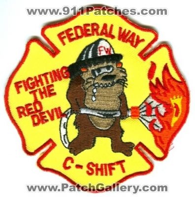 Federal Way Fire Department C-Shift Patch (Washington)
Scan By: PatchGallery.com
Keywords: dept. fw fighting the red devil taz