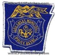 Arkansas Municipal Police Association (Arkansas)
Thanks to BensPatchCollection.com for this scan.
