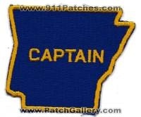 Arkansas State Police Captain (Arkansas)
Thanks to BensPatchCollection.com for this scan.
