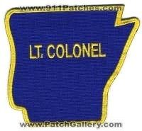 Arkansas State Police Lieutenant Colonel (Arkansas)
Thanks to BensPatchCollection.com for this scan.
Keywords: lt