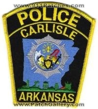 Carlisle Police (Arkansas)
Thanks to BensPatchCollection.com for this scan.
