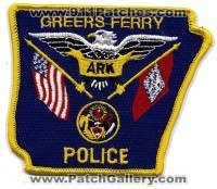 Greers Ferry Police (Arkansas)
Thanks to BensPatchCollection.com for this scan.
