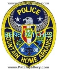 Mountain Home Police (Arkansas)
Thanks to BensPatchCollection.com for this scan.
