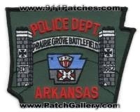 Prairie Grove Battlefield Police Department (Arkansas)
Thanks to BensPatchCollection.com for this scan.
Keywords: dept