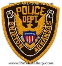 Swifton Police Department (Arkansas)
Thanks to BensPatchCollection.com for this scan.
Keywords: dept