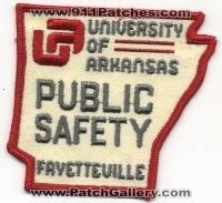 University of Arkansas Fayetteville Public Safety (Arkansas)
Thanks to BensPatchCollection.com for this scan.
Keywords: dps police