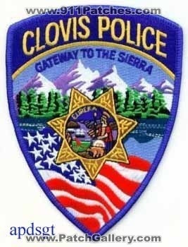 Clovis Police (California)
Thanks to apdsgt for this scan.
