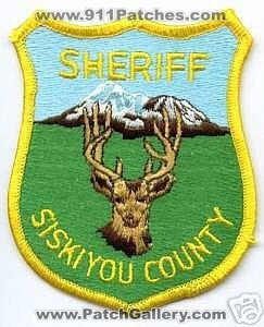 Siskiyou County Sheriff (California)
Thanks to apdsgt for this scan.
