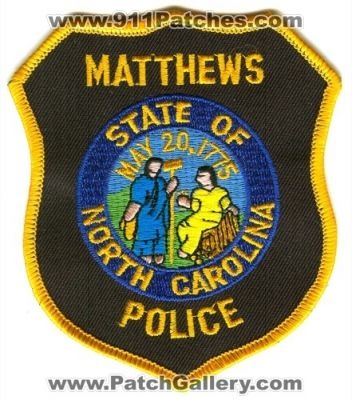 Matthews Police (North Carolina)
Scan By: PatchGallery.com
