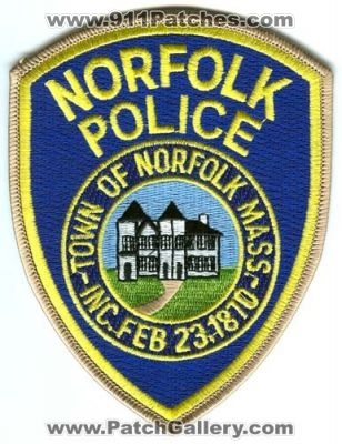 Norfolk Police (Massachusetts)
Scan By: PatchGallery.com
Keywords: town of