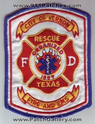 Vernon Fire Department (Texas)
Thanks to Dave Slade for this scan.
Keywords: fd city of and ems rescue
