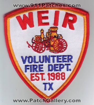 Weir Volunteer Fire Department (Texas)
Thanks to Dave Slade for this scan.
Keywords: dept