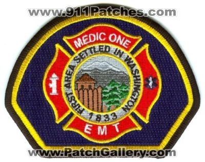 Dupont Fire Department Medic One EMT (Washington)
Scan By: PatchGallery.com
Keywords: dept. ems 1 first area settled in washington