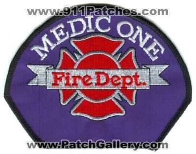 Medic One Fire Department Patch (Washington)
Scan By: PatchGallery.com
Keywords: 1 dept. ems