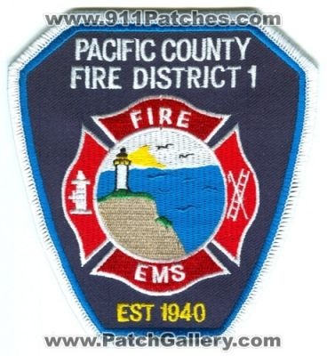 Pacific County Fire District 1 (Washington)
Scan By: PatchGallery.com
Keywords: co. dist. number no. #1 department dept. ems