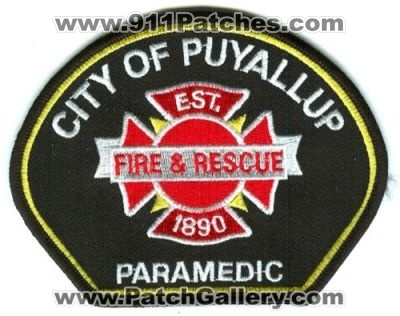 Puyallup Fire and Rescue Department Paramedic Patch (Washington)
Scan By: PatchGallery.com
Keywords: city of & dept.
