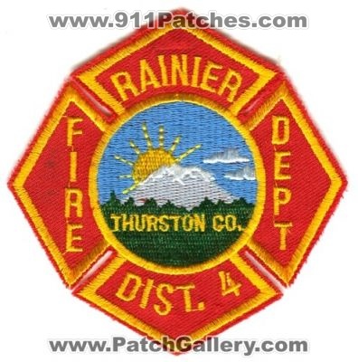 Rainier Fire Department Thurston County District 4 (Washington)
Scan By: PatchGallery.com
Keywords: dept. co. dist. number no. #4
