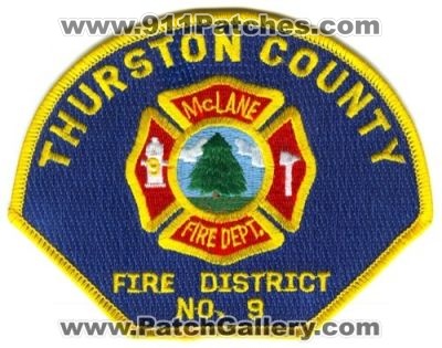 McLane Fire Department Thurston County District 9 (Washington)
Scan By: PatchGallery.com
Keywords: dept. co. dist. number no. #9