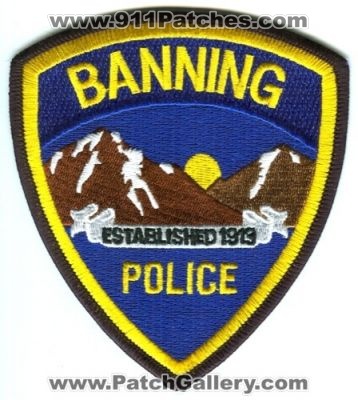 Banning Police (California)
Scan By: PatchGallery.com
