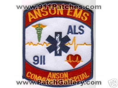 Anson Community Hospital EMS (North Carolina)
Thanks to Brent Kimberland for this scan.
Keywords: als 911