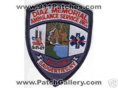 Diaz Memorial Ambulance Service Inc (New York)
Thanks to Brent Kimberland for this scan.
Keywords: saugerties