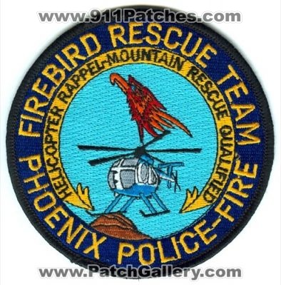 Firebird Rescue Team Phoenix Police Fire Department (Arizona)
Scan By: PatchGallery.com
Keywords: dept. helicopter rappel mountain rescue qualified