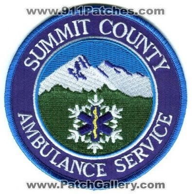 Summit County Ambulance Service Patch (Colorado) (Defunct)
[b]Scan From: Our Collection[/b]
Now Summit Fire EMS
Keywords: co.