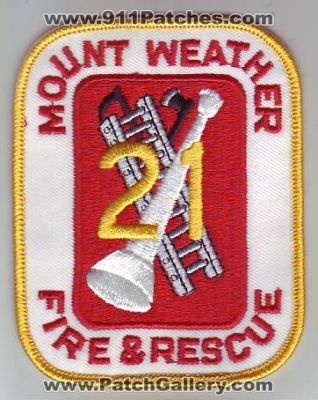 Mount Weather Fire & Rescue (West Virginia)
Thanks to Dave Slade for this scan.
Keywords: mt and 21