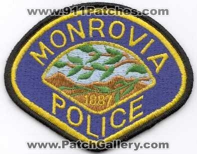Monrovia Police (California)
Thanks to Scott McDairmant for this scan.
