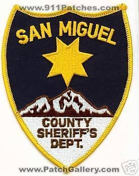 San Miguel County Sheriff's Department (Colorado)
Thanks to apdsgt for this scan.
Keywords: sheriffs dept.