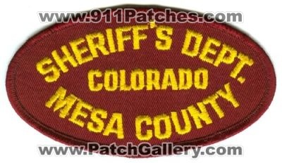 Mesa County Sheriff's Department (Colorado)
Scan By: PatchGallery.com
Keywords: sheriffs dept.